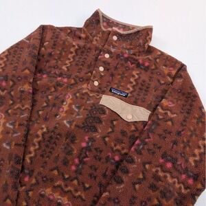 Patagonia Wandering Woods‎ Aztec Synchilla Snap T Fleece Womens XS Multicolor